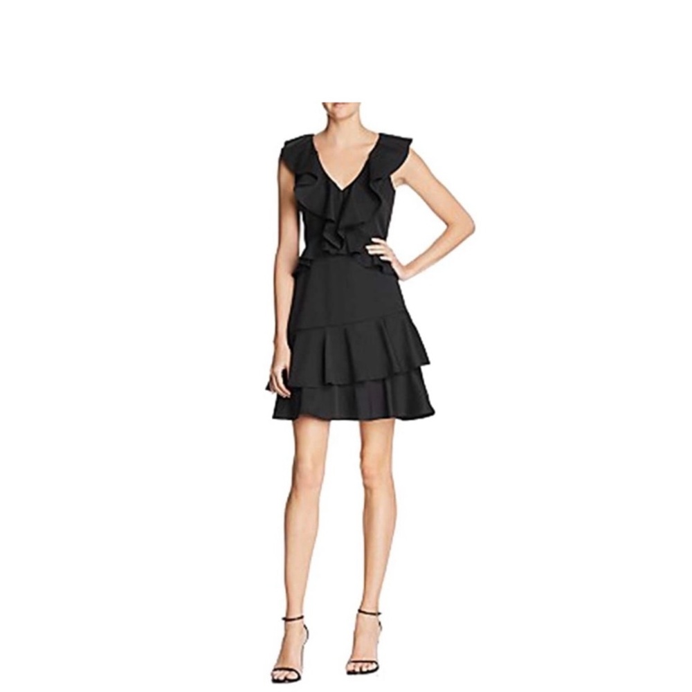 Lucy Paris Sasha Ruffled black dress